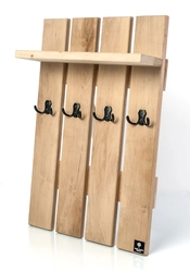 Wooden hangers for the hallway wall photos