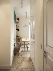 Коридор переходящий в кухню без дверей дизайн фото