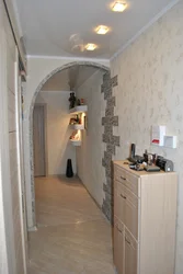 Corridor Leading Into The Kitchen Without Doors Design Photo