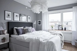 Bedroom design gray white furniture