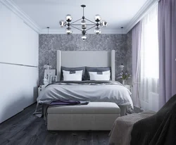 Bedroom design gray white furniture