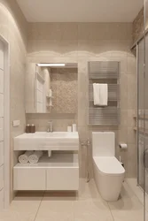 Дизайн ванной комнаты совмещенной с туалетом светлые тона
