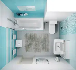 Design of a bathroom combined with a toilet, light colors