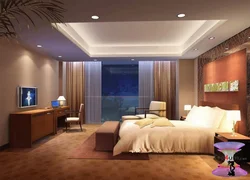 Ceilings In The Bedroom With LED Lighting Photo