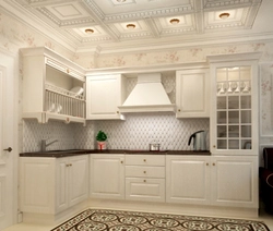 Tiles for kitchen backsplash in classic style photo