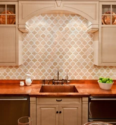 Tiles for kitchen backsplash in classic style photo