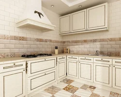 Tiles for kitchen backsplash in classic style photo