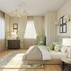 Combination Of Olive In The Bedroom Interior Photo