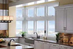 Decorative window in the kitchen photo