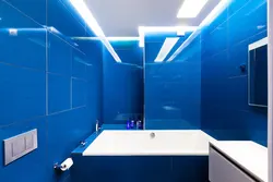 Дызайн сіняя блакітная ванна