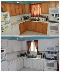 Kitchen repainting before and after photos