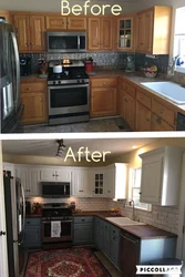 Перекраска кухни фото до и после
