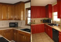 Kitchen repainting before and after photos