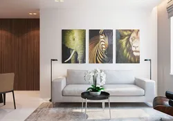 Paintings for the living room in a modern style photo