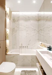 Bathroom in Khrushchev design marble