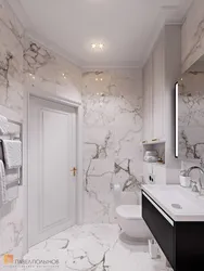 Bathroom in Khrushchev design marble