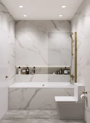 Bathroom in Khrushchev design marble