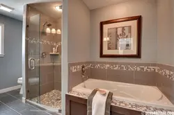 Bathtub made of cheap tiles photo