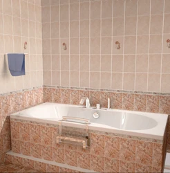 Bathtub Made Of Cheap Tiles Photo