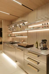 LED lighting in the kitchen interior photo