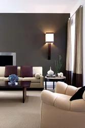 Mocha color in the living room interior photo