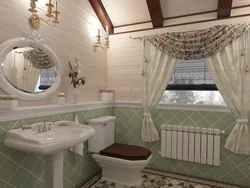 Interior of a bathroom in a country house