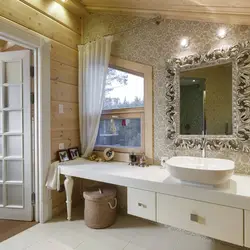 Interior of a bathroom in a country house