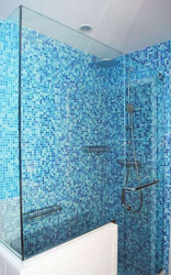 Duş mozaikası ilə vanna otağı dizaynı