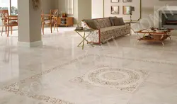 Photo of porcelain stoneware floors in the living room kitchen