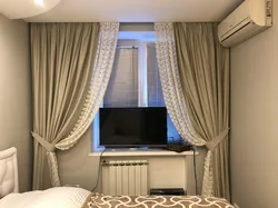 Дизайн штор для спальни небольшой
