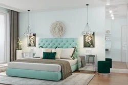 Tiffany color in the living room interior