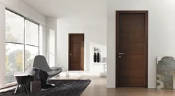 Apartment design with wooden doors