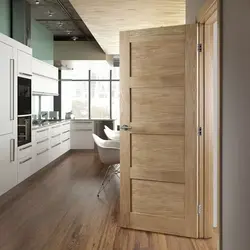 Apartment design with wooden doors