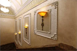 Koridor fotosurati ichki qismidagi dekorativ gips ho'l ipak