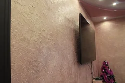 Кіреберістің интерьеріндегі сәндік сылақ дымқыл жібек фото