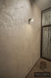 Decorative Plaster Wet Silk In The Interior Of The Hallway Photo