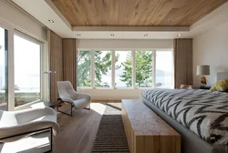 Photo of a bedroom with panoramic windows photo