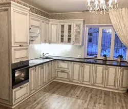 Classic kitchen with window photo