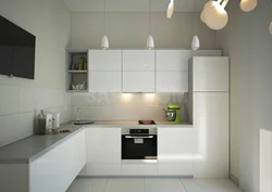 Glossy corner kitchen photo