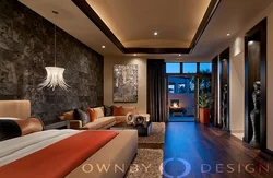 Living room design dark ceiling