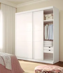 White wardrobe for bedroom photo design