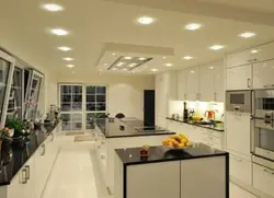 Spotlights in the kitchen interior