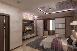 Living Room Interior With Dressing Room