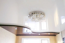 Design Of A Two-Level Ceiling In The Kitchen Photo