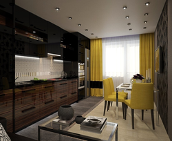 Kitchen interior design 15 sq.m.