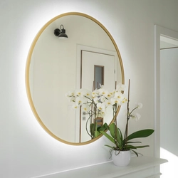 Bedroom With Round Mirror Design