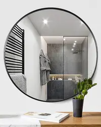 Bedroom with round mirror design