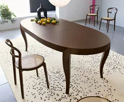 Oval kitchen table photo design