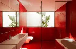 Photo Of A Red Bathroom