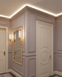 Hallway Design With Moldings Photo